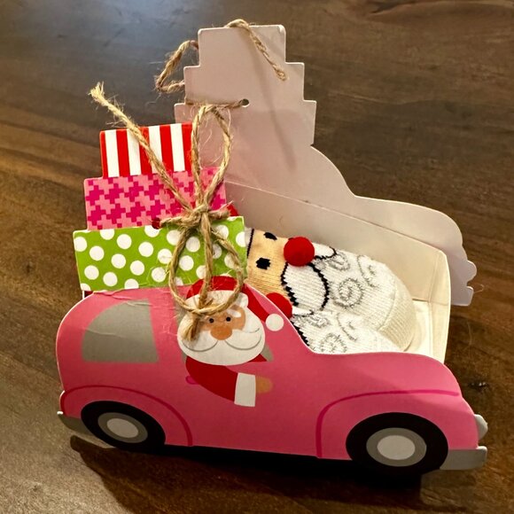 NWT Mud Pie Santa Car Socks - Red and White - 0-12 Months - Christmas Gift - Picture 2 of 4